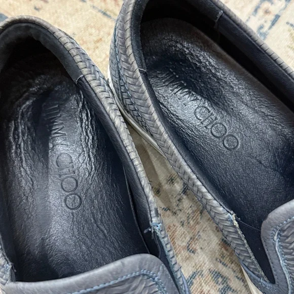 Jimmy Choo Dark Gray Slip-On Loafers display picture 2
